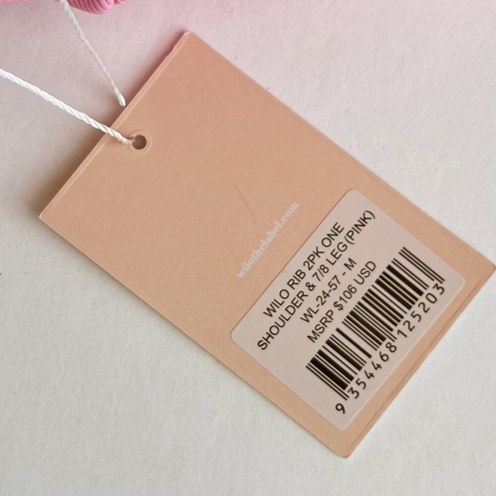 WILO Ribbed One Shoulder Bra Pink - Picture 4 of 4